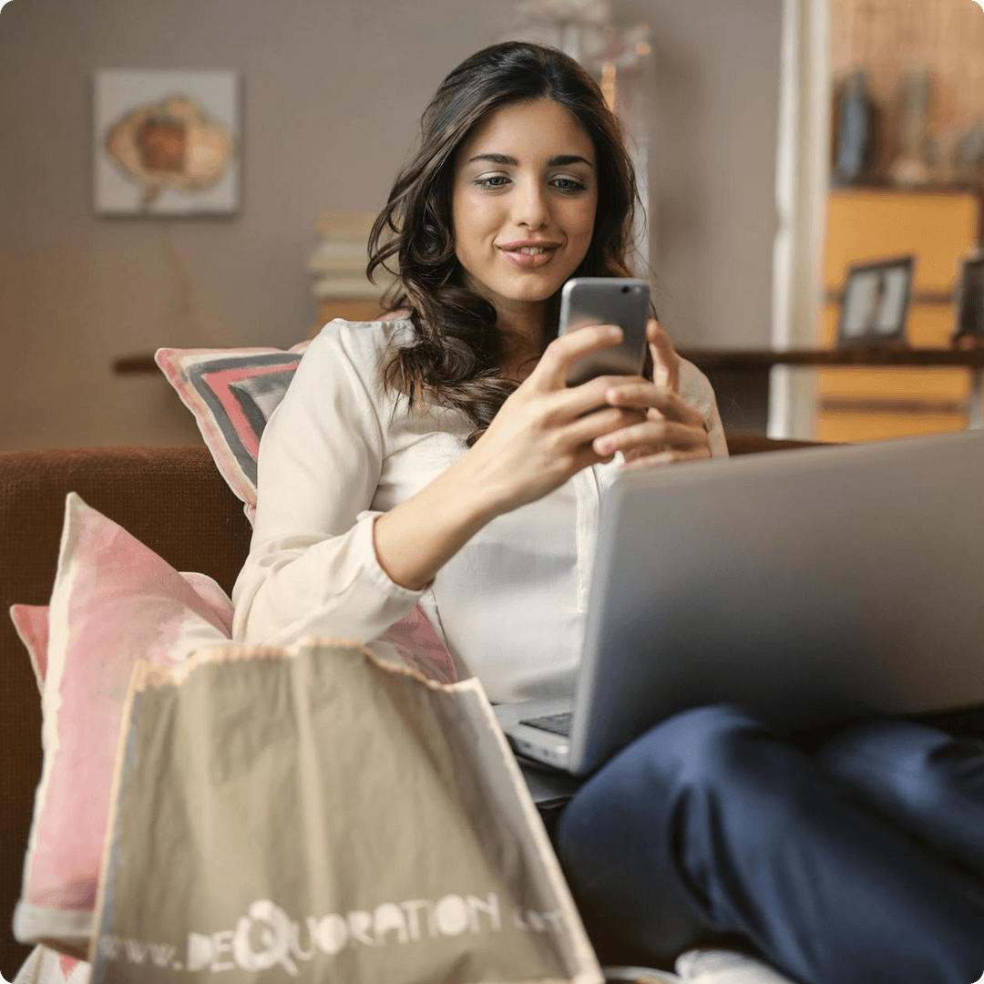 Happy student with books